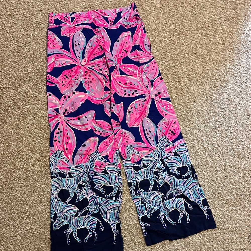 Lilly Pulitzer Pink and Blue Patterned pants